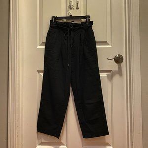 Tie Waist Cropped Trousers